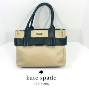 50% OFF  ♠️ KATE SPADE QUINN VILLA AVENUE Tan/Black shoulder bag LIKE NEW
